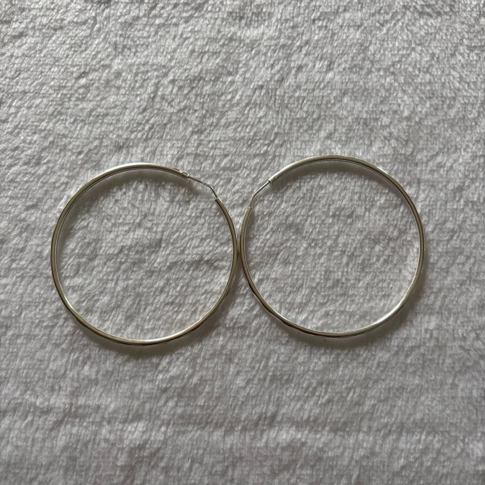 Elegant Silver Hoop Earrings